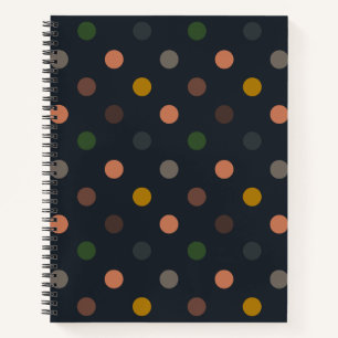 Cuaderno Diseño de lunares de bosques tonos tierra oscura