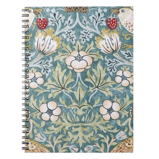 Cuaderno Diseño de luz de fresa de William Morris (Frente)