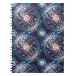 Cuaderno Diseño de Mandala Espiral de Galaxia Cósmica