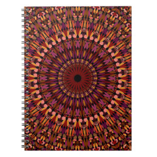 Cuaderno Diseño de Mandala Marrón Floral