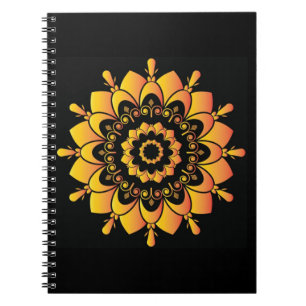Cuaderno Diseño de Mandala único dorado