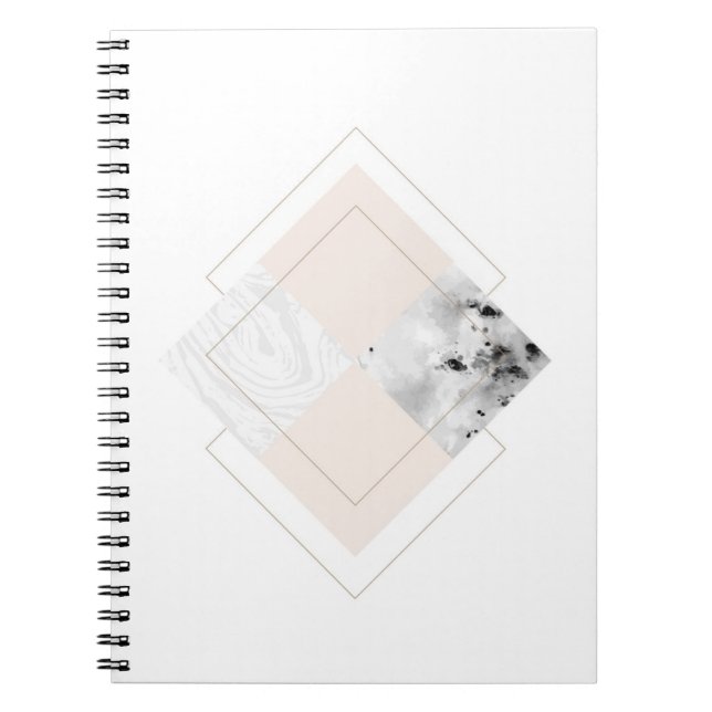 Cuaderno Diseño de mármol geométrico (Frente)