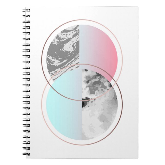 Cuaderno Diseño de mármol geométrico de Scandi (Frente)