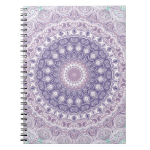 Cuaderno Diseño de medallón de lavanda y púrpura