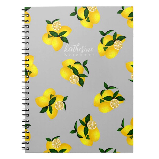 Cuaderno Diseño de Moda limón gris claro (Frente)