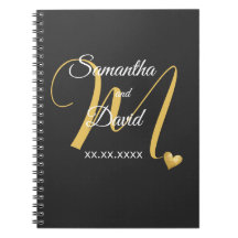 Diseño de Monograma de Boda con Nombres y Fecha