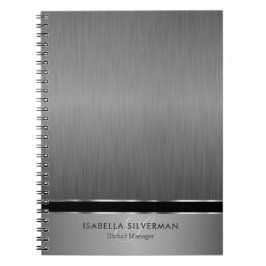 Cuaderno Diseño de monograma ejecutivo - Acero de pincel