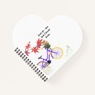 Cuaderno Diseño de Motivación de Bicicleta Floral
