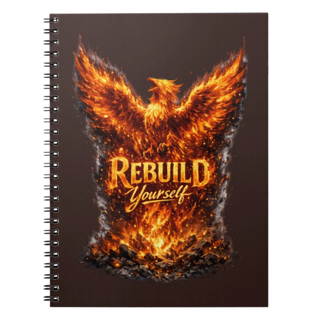 Cuaderno Diseño de motivación Fénix Oscura (Frente)