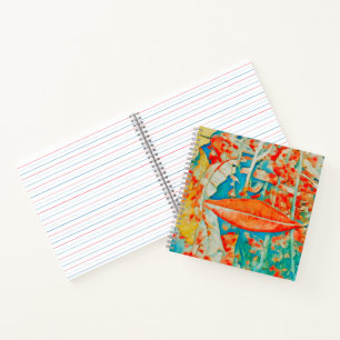 Cuaderno diseño de naturaleza de bloc de notas cuadrado