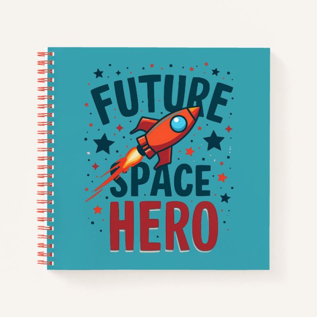 Cuaderno Diseño de Nave Espacial Retro para Futuros Héroes  (Anverso)
