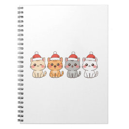 Cuaderno Diseño de Navidad de 4 gatos Kawaii lindos – Masco