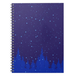 Cuaderno Diseño de Navidades nevados monocromáticos azules