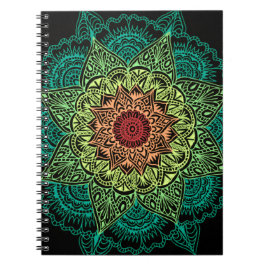 Cuaderno Diseño de neón de la mandala