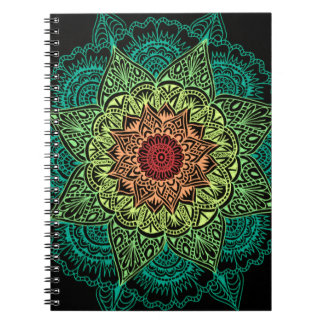 Cuaderno Diseño de neón de la mandala