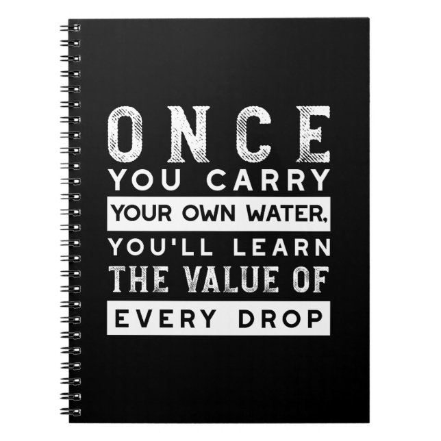 Cuaderno Diseño de oferta de sabiduría - Valor de cada gota (Frente)