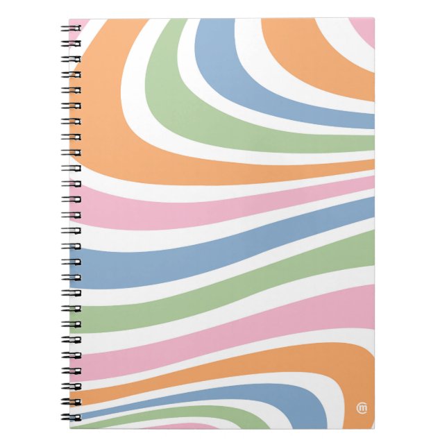 Cuaderno Diseño de ondas retro (Frente)