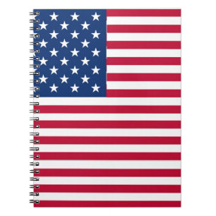Cuaderno Diseño de orgullo de bandera estadounidense de EE.