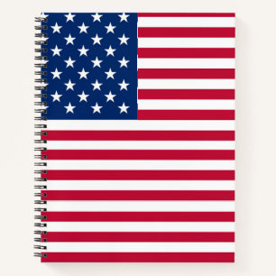 Cuaderno Diseño de Orgullo de la Bandera Estadounidense de 