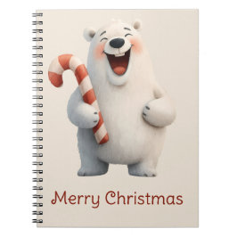 Cuaderno Diseño de oso polar lindo de Feliz Navidad