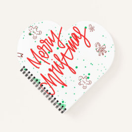 Cuaderno Diseño de pan de jengibre de Feliz Navidad.