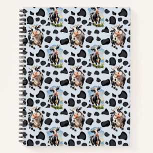 Cuaderno Diseño de patrón de animal vaca
