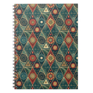 Cuaderno Diseño de Patrón de Arte de Mandala Bohémio Geomét