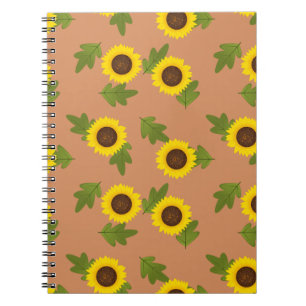 Cuaderno Diseño de patrón de girasol – Estética floral lind