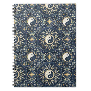 Cuaderno Diseño de Patrón de Mandala de Armonía Celestial Y