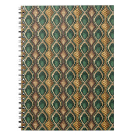Cuaderno Diseño de patrón de piel de serpiente con diamante