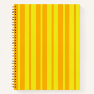 Cuaderno Diseño de patrón de rayas elegantes amarillas