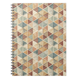 Cuaderno Diseño de patrón de triángulo geométrico abstracto