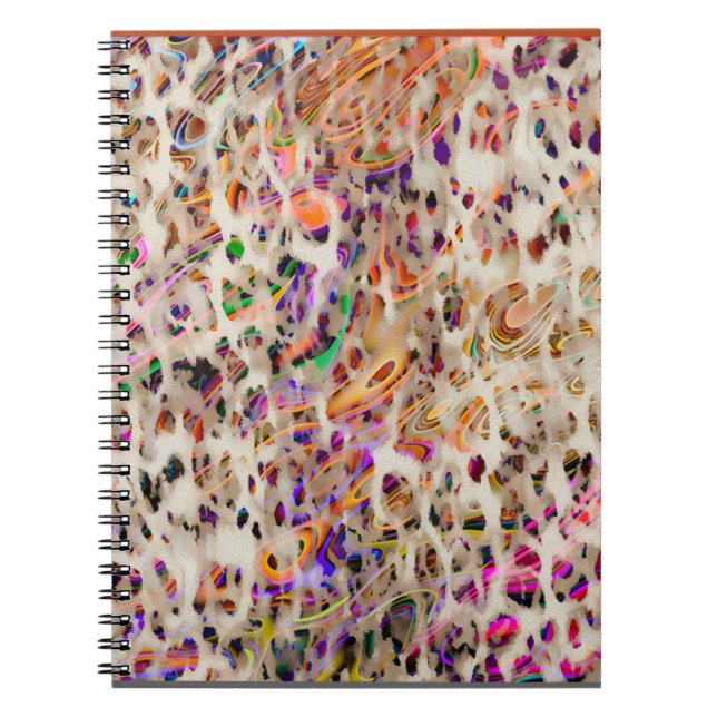 Cuaderno diseño de patrones abstracto moderno con efecto co (Frente)