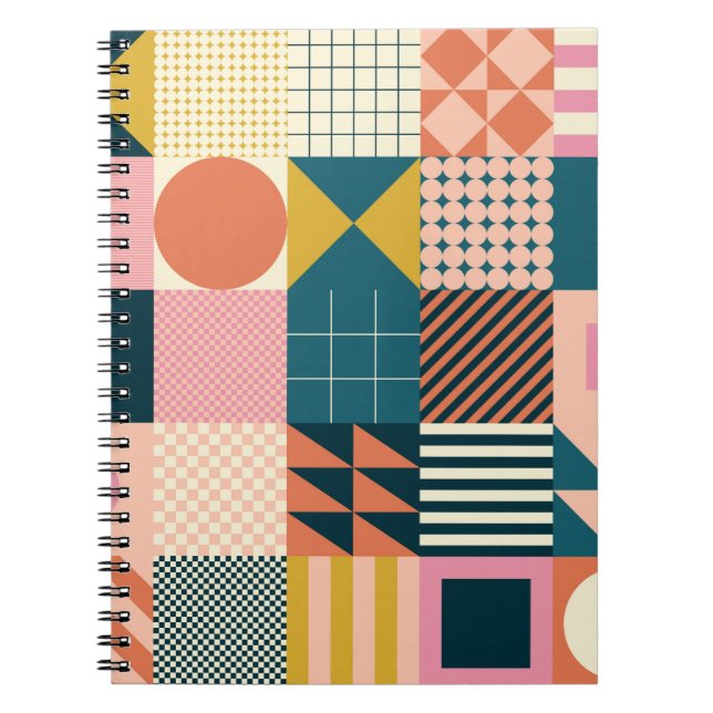 Cuaderno Diseño de patrones abstractos geométricos modernos (Frente)