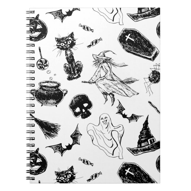 Cuaderno Diseño de patrones de Halloween (Frente)