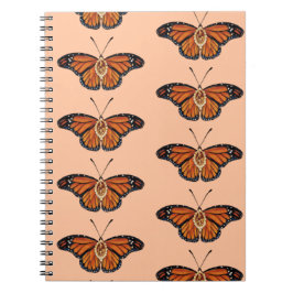 Cuaderno Diseño de patrones de mariposa de monarca de citri
