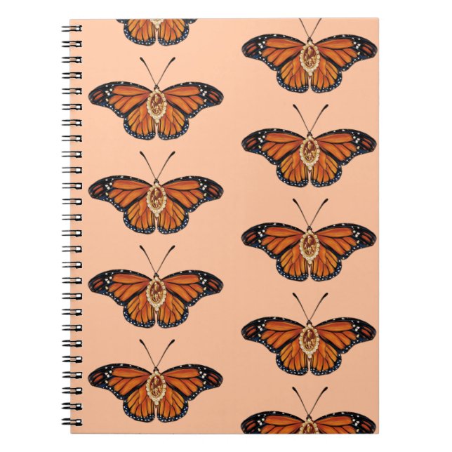 Cuaderno Diseño de patrones de mariposa de monarca de citri (Frente)