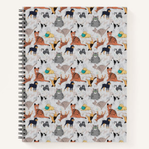 Cuaderno Diseño De Patrones De Perros Y Gatos Cutos