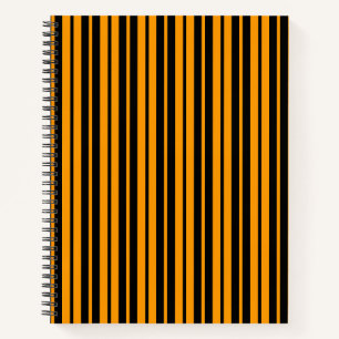 Cuaderno Diseño de patrones de rayas verticales negras