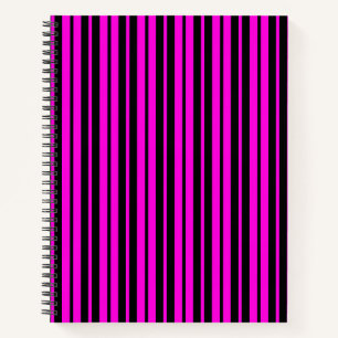 Cuaderno Diseño de patrones de rayas verticales púrpuras en