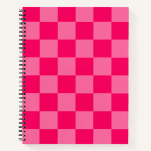 Cuaderno Diseño de patrones de verificador rosa ligero y ca