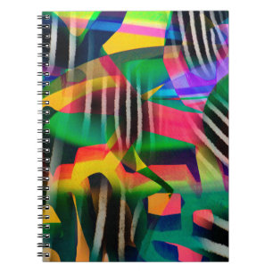Cuaderno diseño de patrones digitales mixtos de color vibra