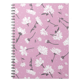 Cuaderno Diseño de patrones florales rosados - Arte elegant