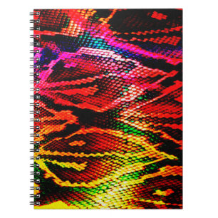 Cuaderno Diseño de patrones vivos y coloridos, hecho con a