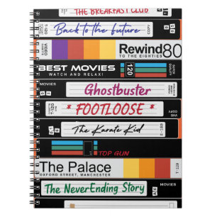 Cuaderno Diseño de películas VHS retro