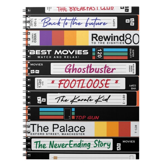 Cuaderno Diseño de películas VHS retro (Frente)