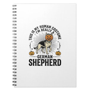Cuaderno Diseño de perro divertido disfraz de Halloween par