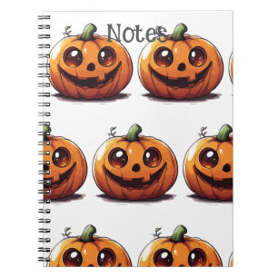 Cuaderno Diseño de personalizado de calabaza de Halloween e