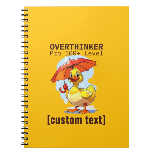 Cuaderno Diseño de personalizado de texto sobre pensador (Frente)