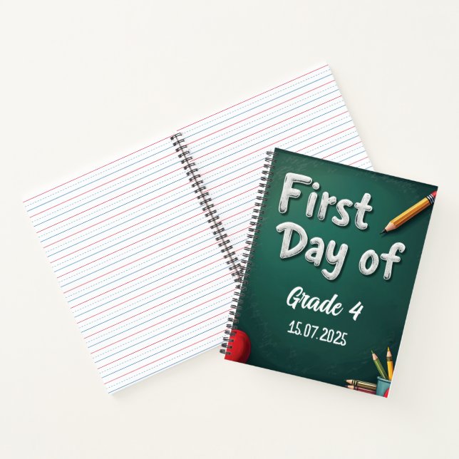 Cuaderno Diseño de pizarra del primer día editable (Interior)